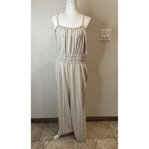 Old Navy Linen-Blend Cami Wide-Leg Cropped Jumpsuit Size 3XL O3405e